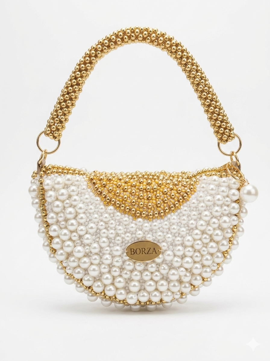 Queen Pearl Embroidered Handbag