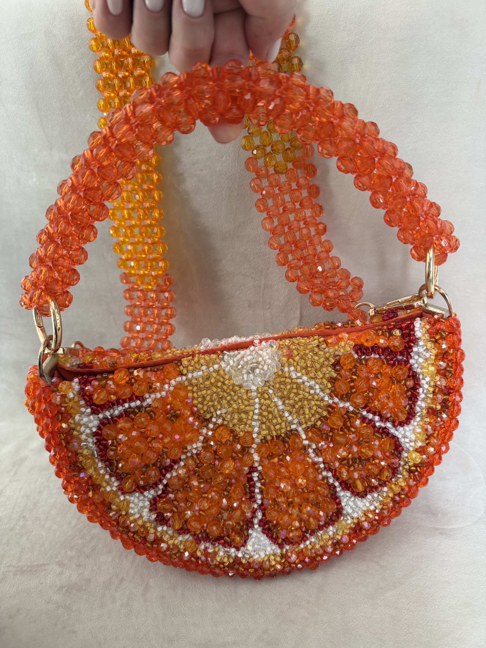 Haute Couture Embroidered Crystal Bag - Handmade Luxury Artisan Statement Clutch